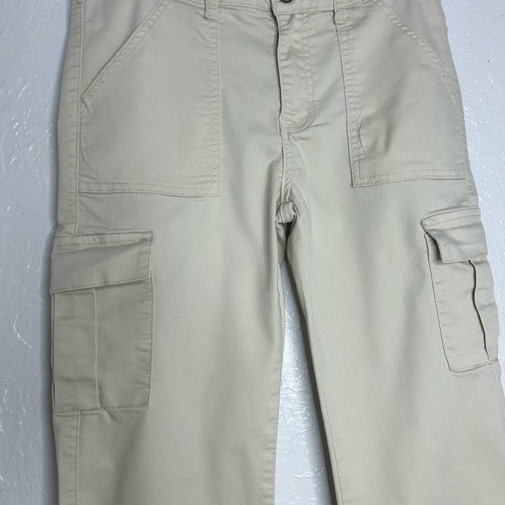 VIP Women's Straight Leg cargo Khaki Jeans with pockets - Picture 3 of 10
